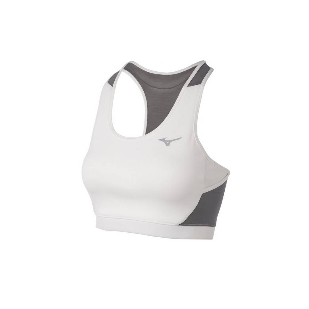 Reggiseno Sportivo Mizuno Alpha Mesh Back Donna - Bianche/Grigie - 58139-QUZB